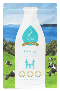 Taupo Pure Nutritional Family packaging